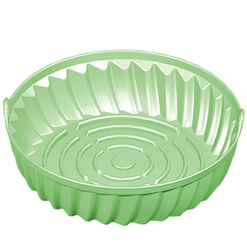 Air Fryer Silicone Pot Liner - Yuvarlak Silikon Fırın Tepsisi, Yapışmaz Yüzeyli,