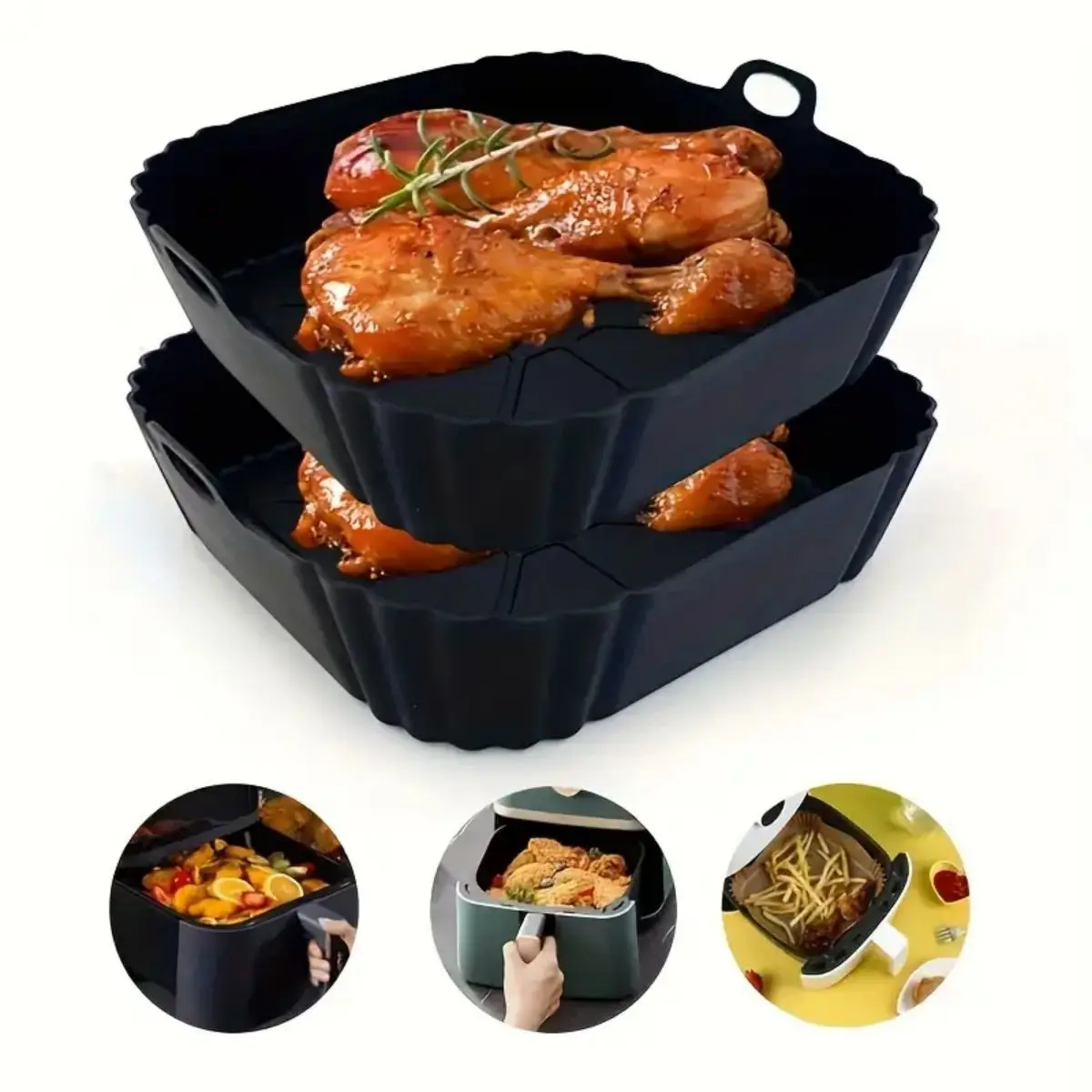 Yeniden kullanılabilir hava fr - Air Fryer Silicone Pot Liner incelemesi ve fiyatı