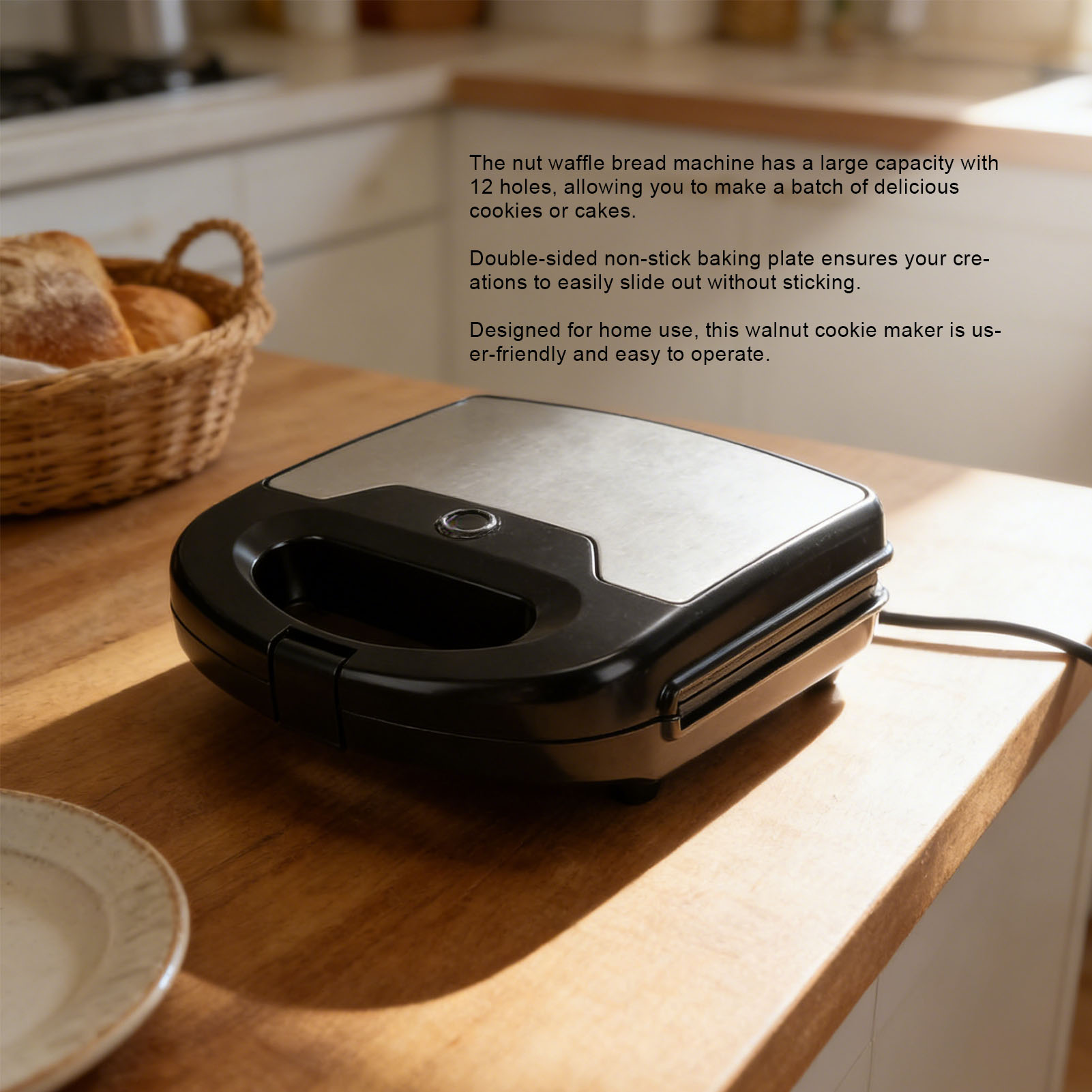 12 Cevizli Kurabiye Makinesi Y - Mini Waffle Maker Machine incelemesi ve fiyatı
